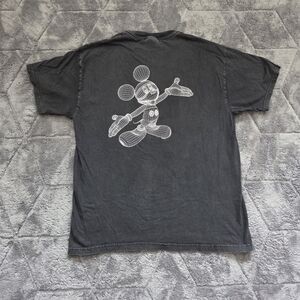VTG. Disney College Black Graphic T-Shirt with Mickey Mouse Character Size Large